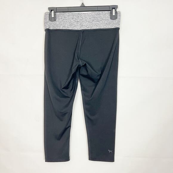 VS Pink Mid-Rise Capri Black Athleisure Leggings Size S - Picture 4 of 8